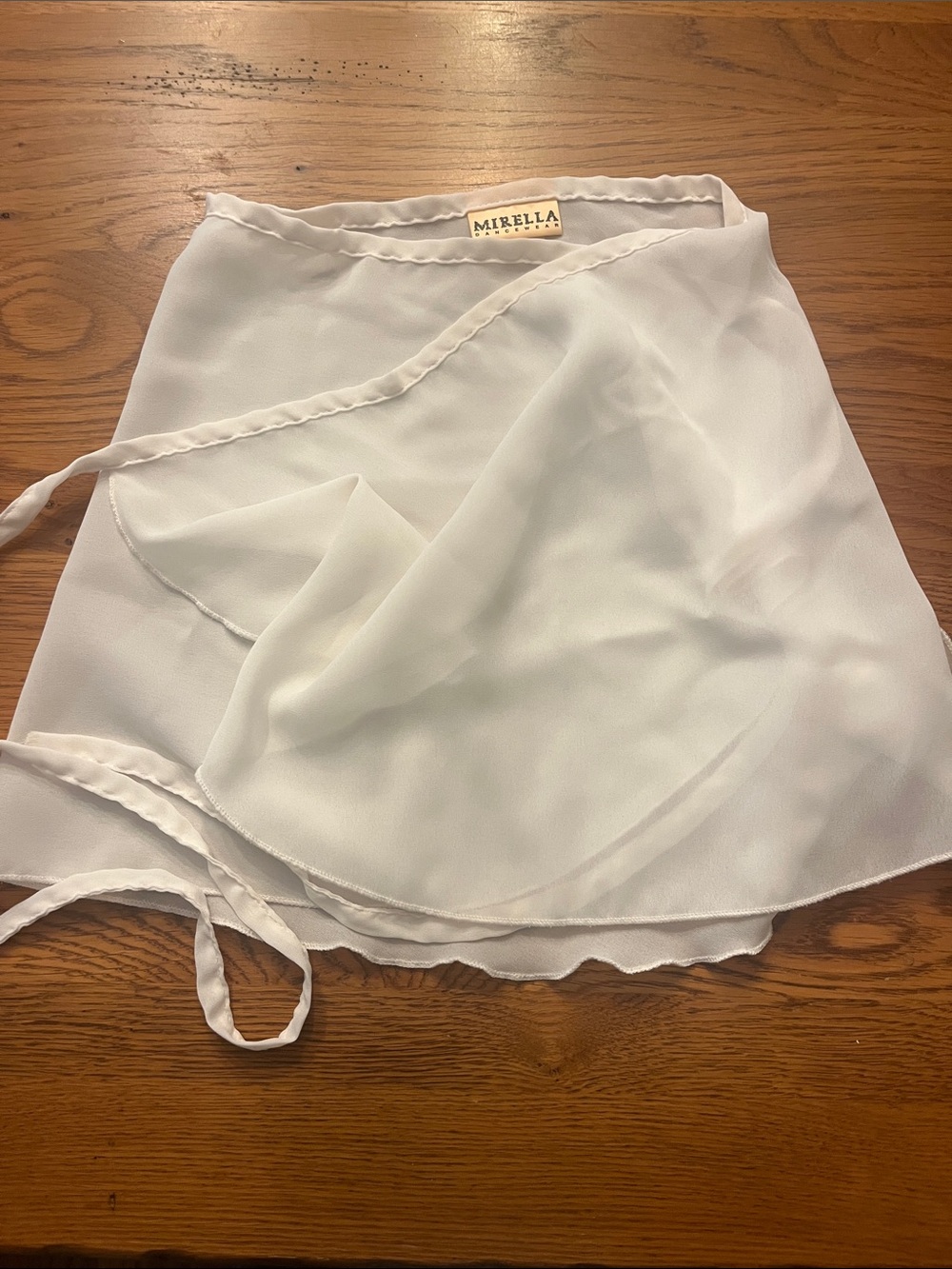 Mirella White Sheer Chiffon Wrap Mini Skirt